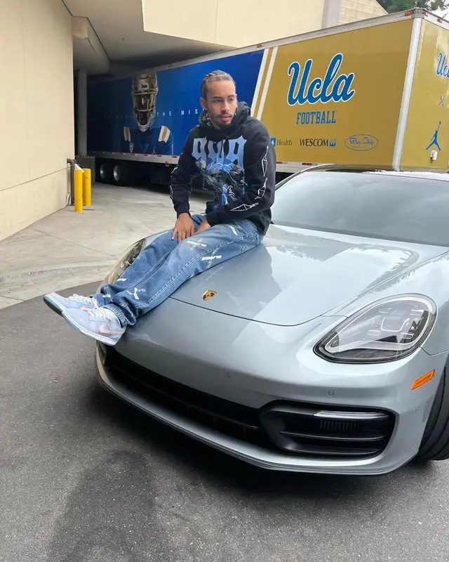 Amari Bailey outfit in Juice Wrld Merch, Olivier Rogers, and Nike, 2022