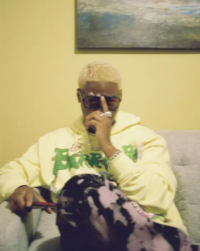 OG Maco outfit in Barriers, Adidas, and Rick Owens, 2022