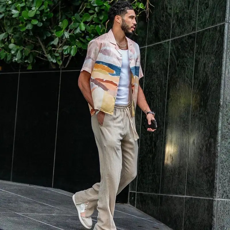 Jayson Tatum outfit in Commas, Mauk, and Nike, 2022