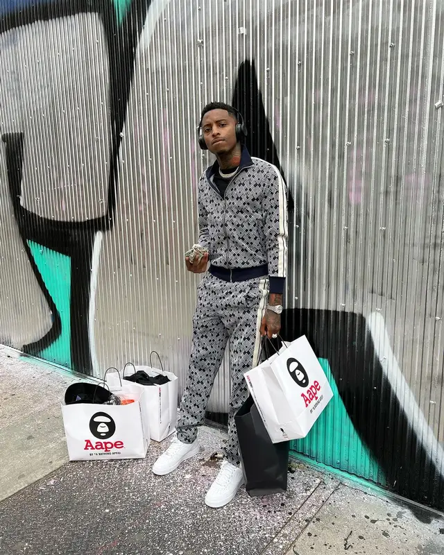 Funny Mike outfit in Palm Angels and Nike, 2022
