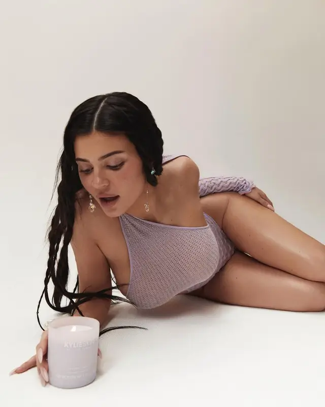 Kylie Jenner outfit in Roberta Einer, Kylie Jenner Merch, and Andrea Wazen, 2022