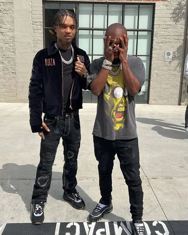 Swae Lee outfit in Kozaburo, Skins, and Dior, 2022