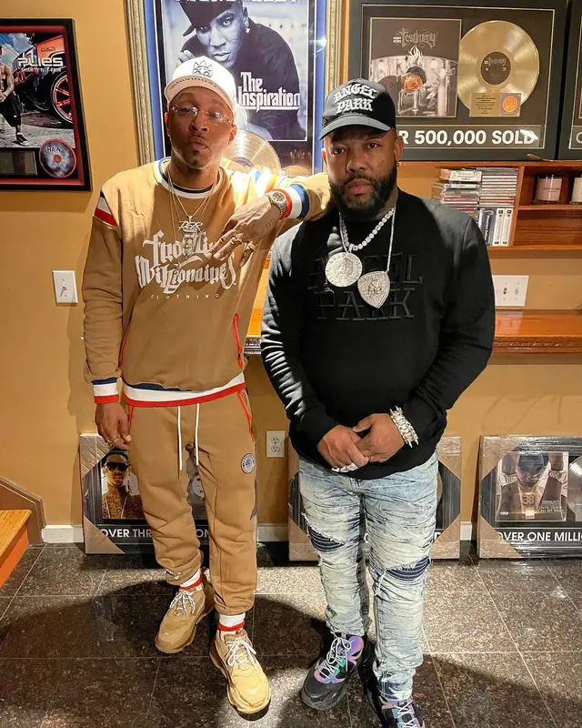 Drumma Boy outfit in Frontline Millionaires , Balenciaga, and Cult of Individuality, 2022