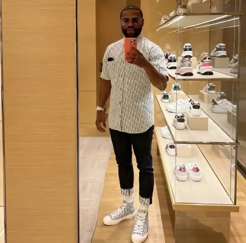 Floyd Mayweather outfit in Dior, 2022