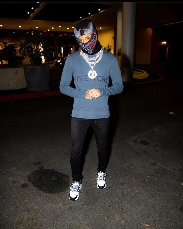 NLE Choppa outfit in Givenchy, Monfrere, and Dior, 2022