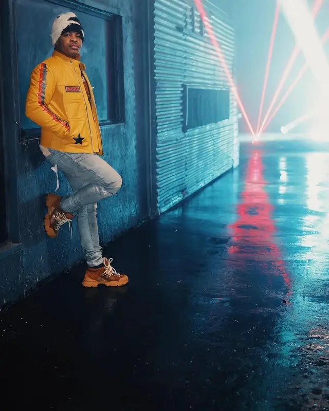 Unfoonk outfit in Metstar, Purple Brand, and Gucci, 2022
