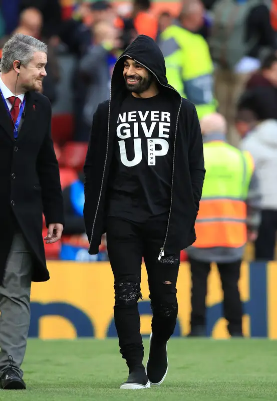 Mohamed Salah outfit in Neil Barrett, Rick Owens, and Amiri, 2020