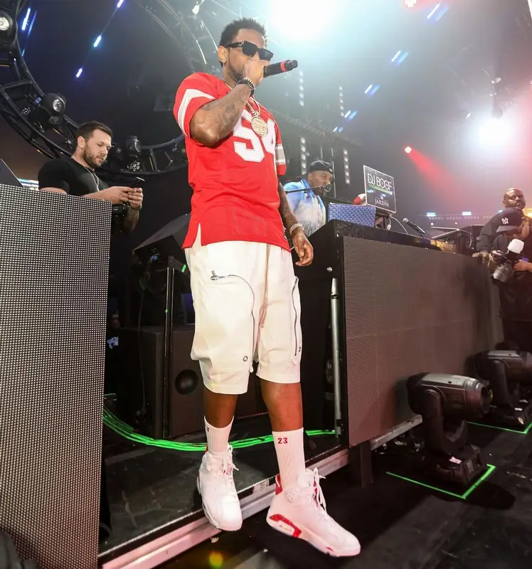 Fabolous outfit in Rick Owens, Jordan, and Louis Vuitton, 2022