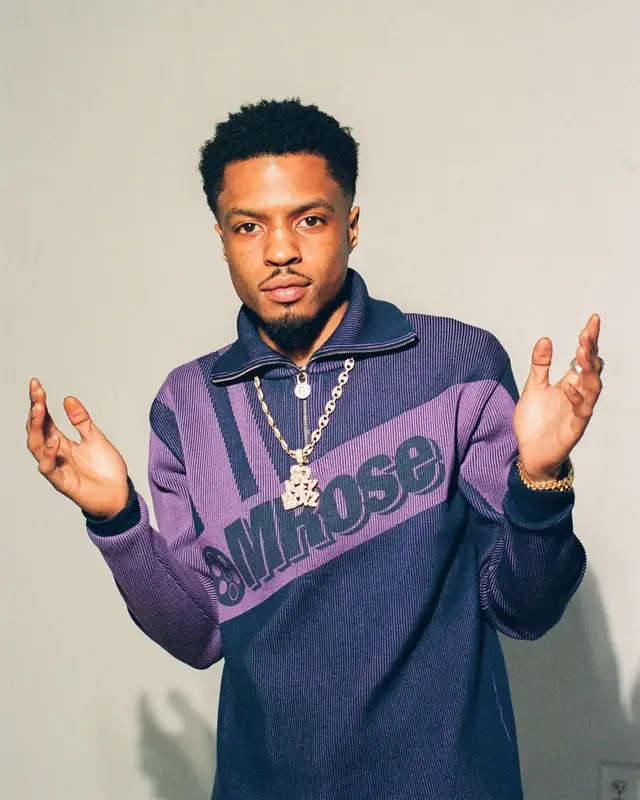 Pierre Bourne outfit in Martine Rose, Raf Simons, and Baby Brush, 2022