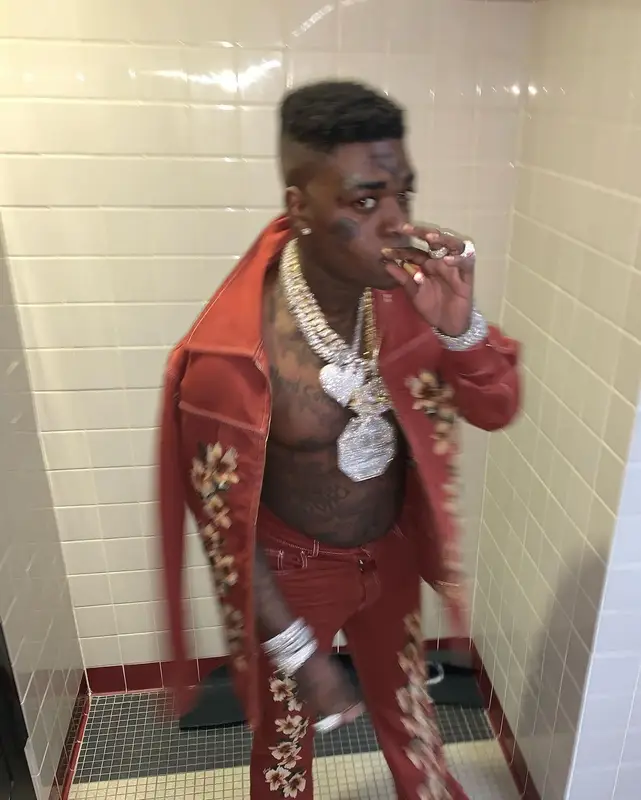 Kodak Black outfit in Amiri, 2022