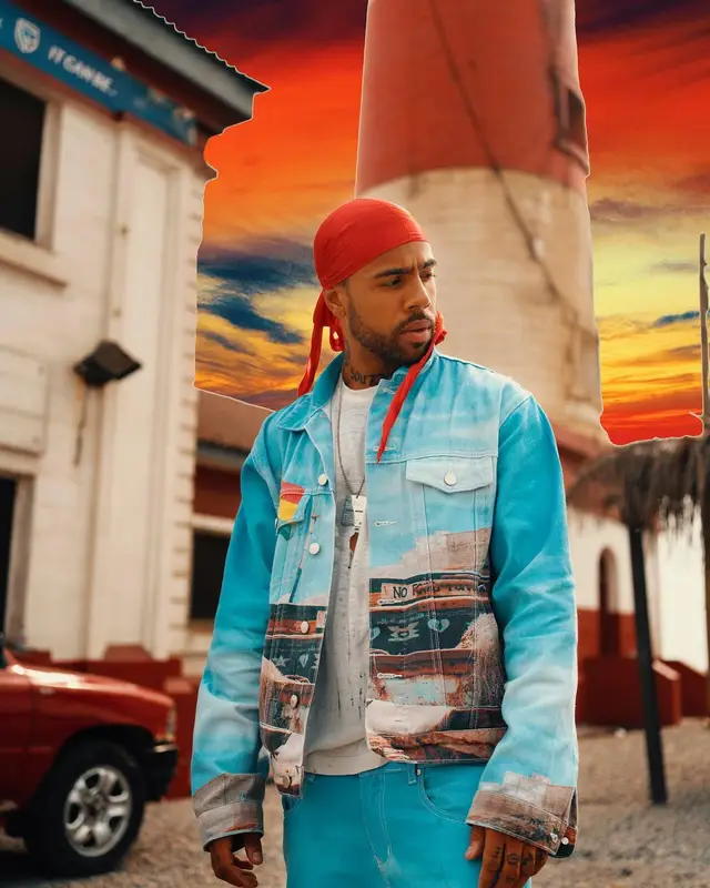 Vic Mensa outfit in Ghana To The World and Nike, 2022