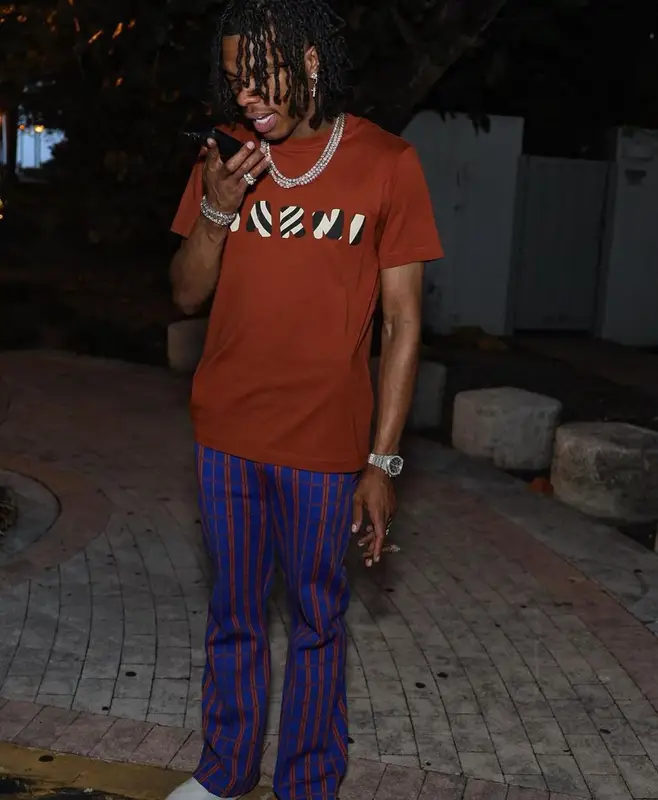 Lil Baby outfit in Marni, 2022