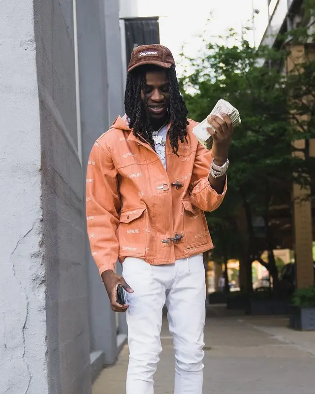 SleazyWorld Go outfit in Purple Brand, Jordan, and Supreme, 2022