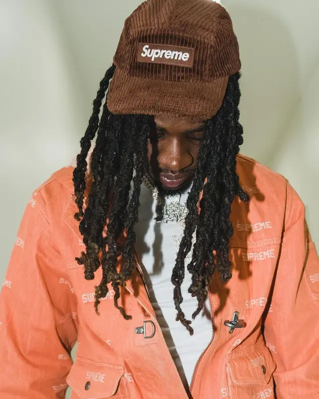SleazyWorld Go outfit in Purple Brand, Jordan, and Supreme, 2022