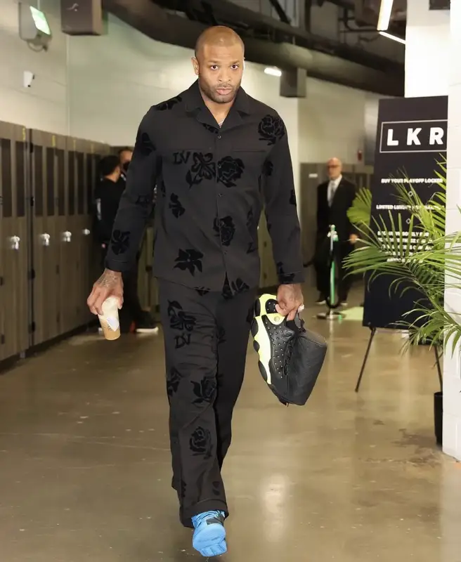 PJ Tucker outfit in Louis Vuitton and Nike, 2022