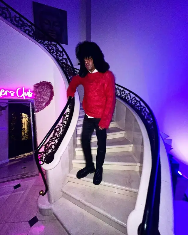 Lil Tracy outfit in Alyx, Bottega Veneta, and Saint Laurent, 2022