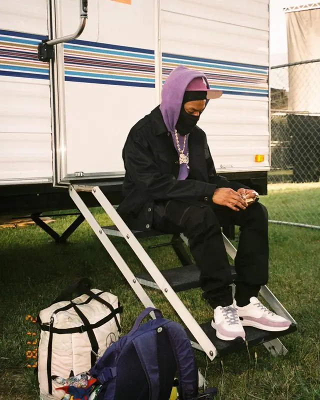 Pierre Bourne outfit in Chanel, Heron Preston, and Mercedes Benz, 2022
