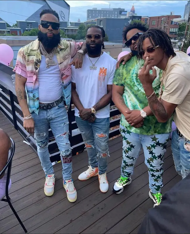 Sada Baby outfit in Amiri, Dior, and Louis Vuitton, 2022