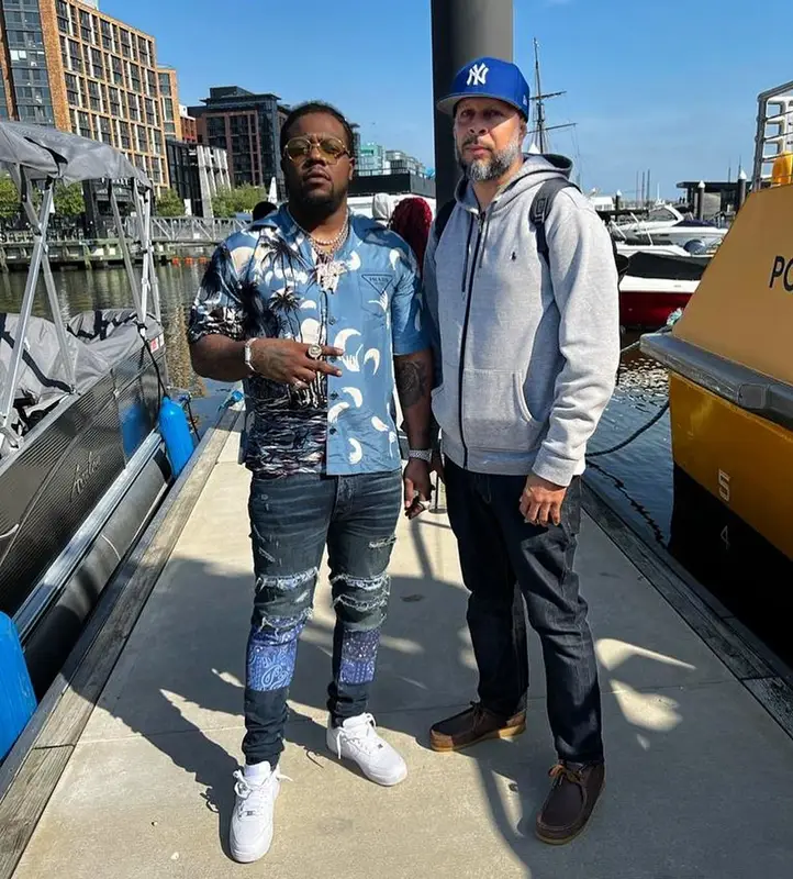 Rowdy Rebel outfit in Prada, Amiri, and Nike, 2022