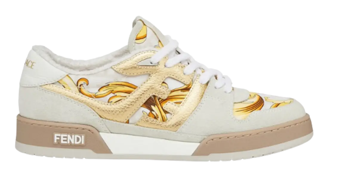 Fendi Beige Suede Low Top Sneakers $995