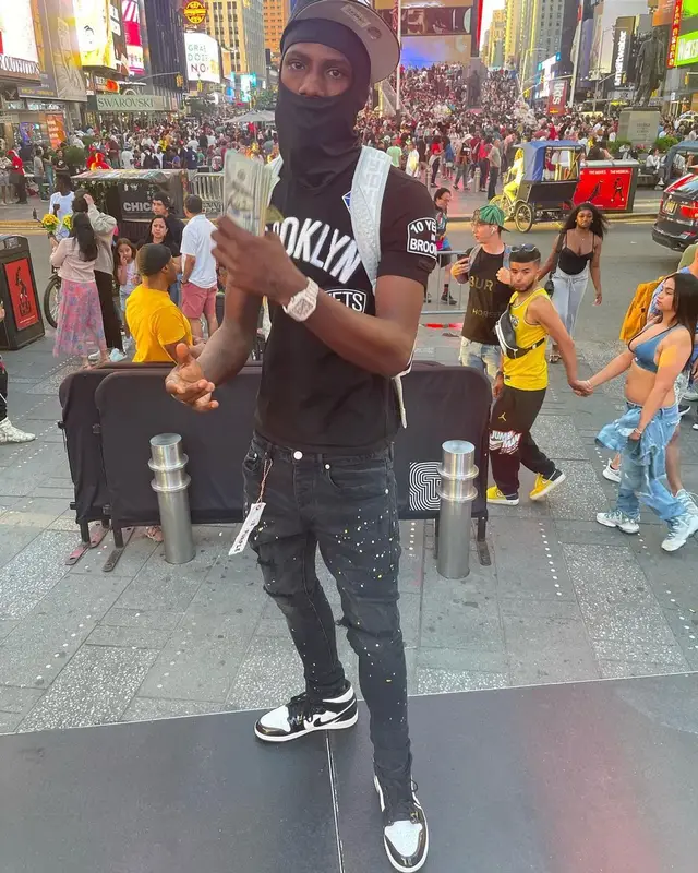 PGF Nuk outfit in Purple Brand, Nike, and Sprayground, 2022