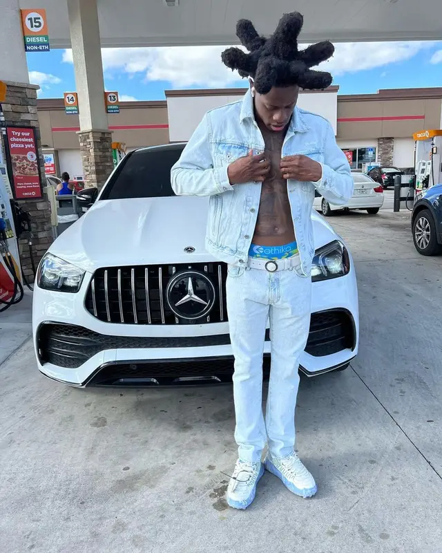 Trapland Pat outfit in Off-White, Versace, and Ethika, 2022