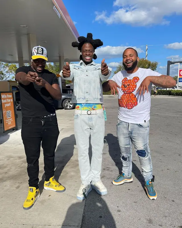 Trapland Pat outfit in Off-White, Versace, and Ethika, 2022