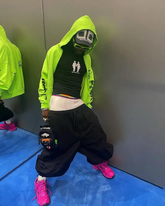 Lil Uzi Vert outfit in Balenciaga, 2022