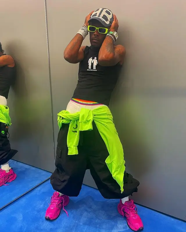 Lil Uzi Vert outfit in Balenciaga, 2022