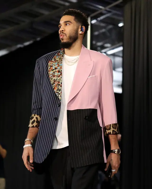 Jayson Tatum outfit in Dolce & Gabbana and Nike, 2022