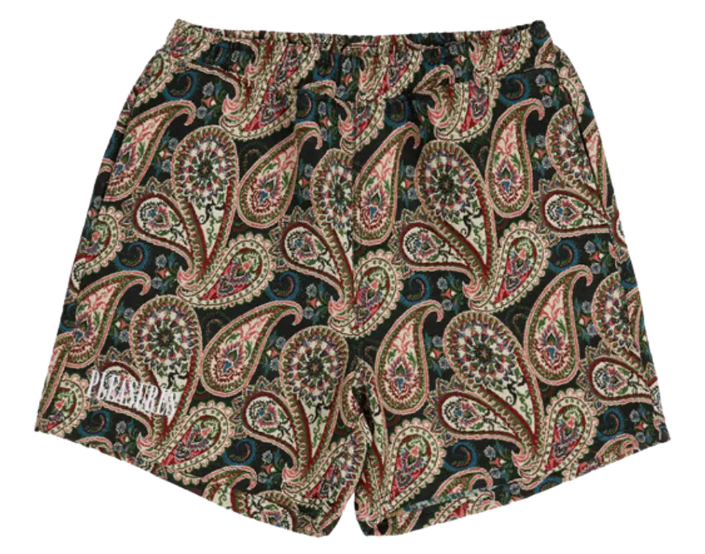 Pleasures Casket Woven Black Shorts $80