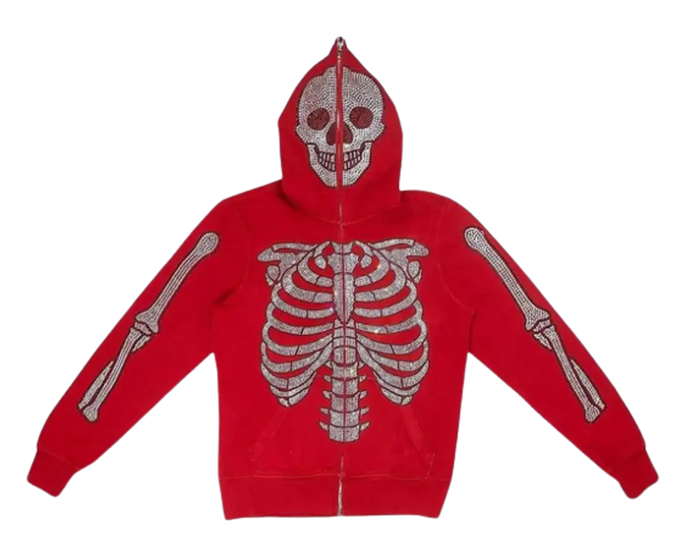 Activity Clothing Red Skeleton Hoodie 