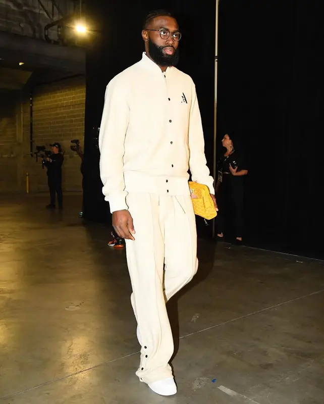 Jaylen Brown outfit in Rudiments by Waraire and Goyard, 2022