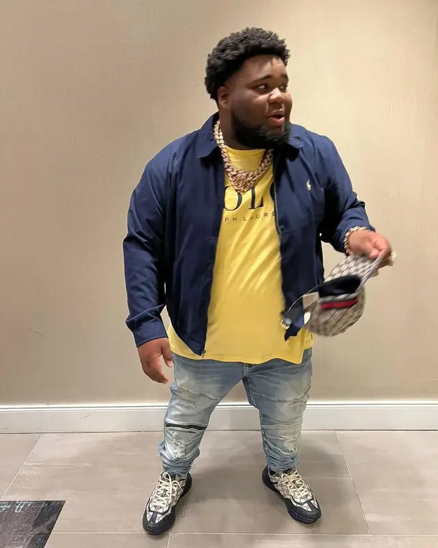 Rod Wave outfit in Polo Ralph Lauren, G-Star RAW, and Gucci, 2022