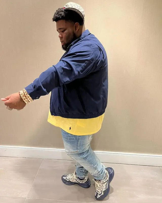 Rod Wave outfit in Polo Ralph Lauren, G-Star RAW, and Gucci, 2022
