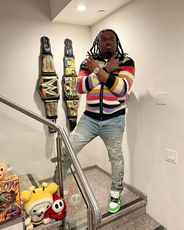 Lucki outfit in Rta, Amiri, and Supreme, 2022