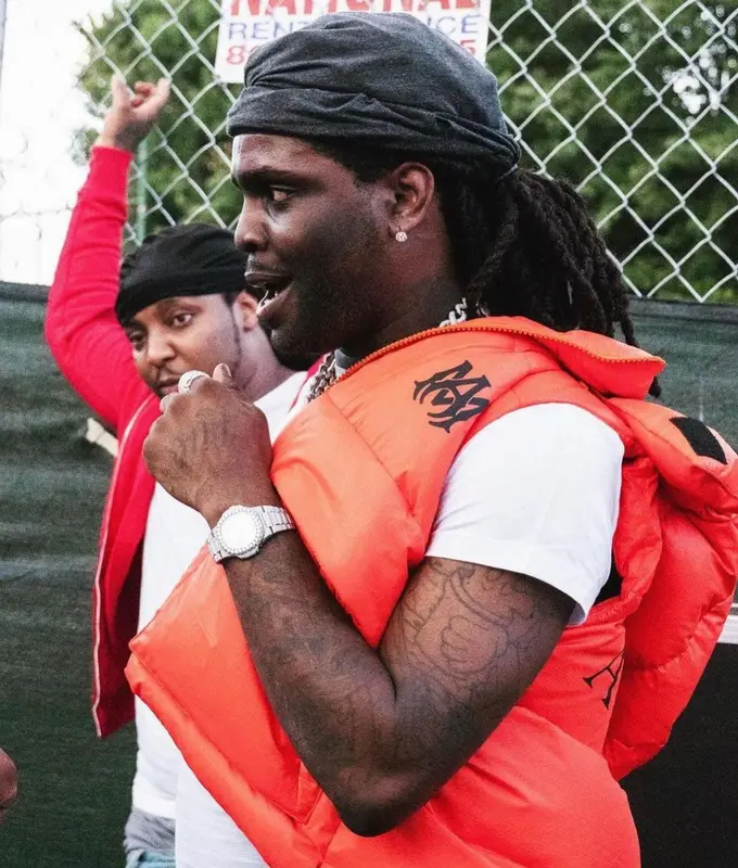 Chief Keef outfit in Amiri, Nike, and Union Los Angeles, 2022