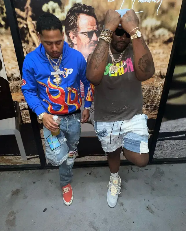Peezy outfit in Jordan, Louis Vuitton, and Gallery Dept., 2022
