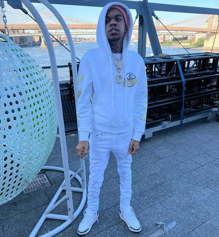 Lil Poppa outfit in Off-White, Jordan, and Celine, 2022