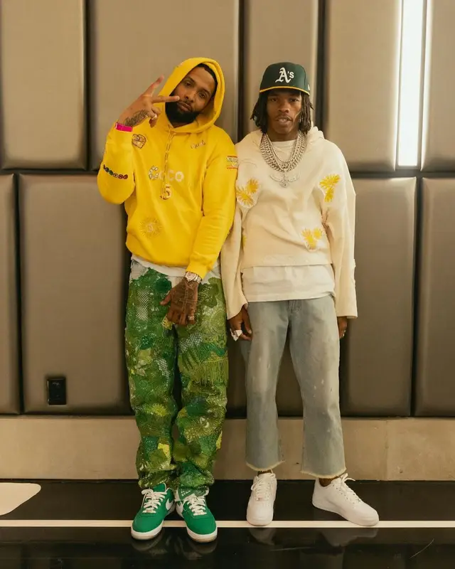 Lil Baby outfit in Who Decides War, Nike, and New Era, 2022
