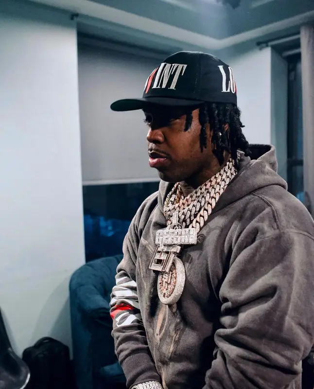 EST Gee outfit in Vlone and Saint Michael, 2022