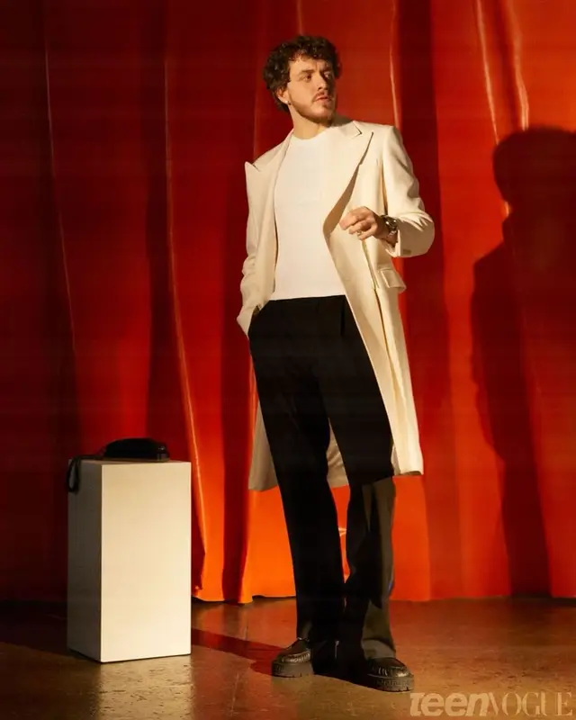 Jack Harlow outfit in Alexander McQueen, K.Ngsley, and Versace, 2022