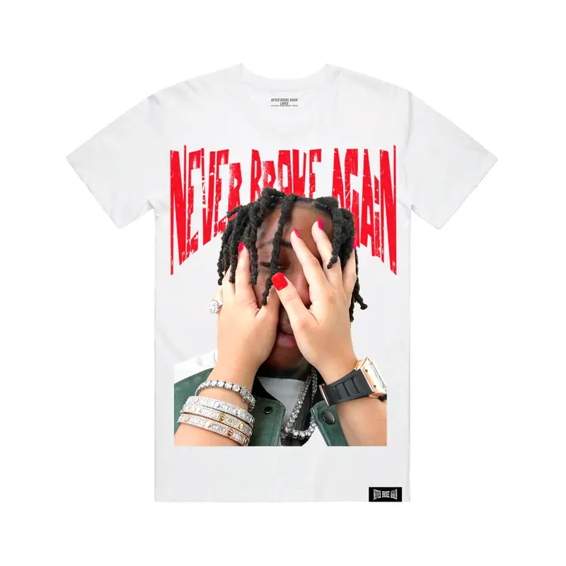 YoungBoy Merch White Icy Red Hands T-Shirt $32