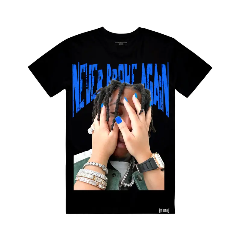 YoungBoy Merch Black Icy Blue Hands T-Shirt $32