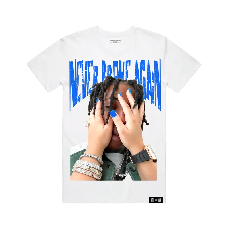 YoungBoy Merch White Icy Blue Hands T-Shirt $32