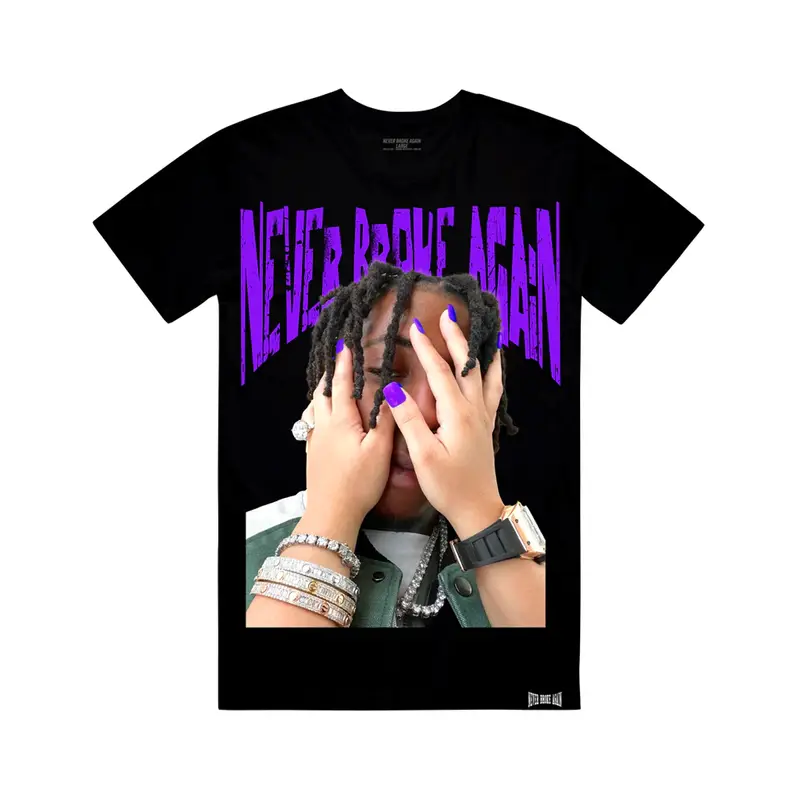 YoungBoy Merch Black Icy Purple Hands T-Shirt $32
