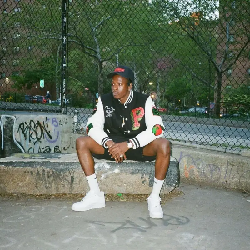 Joey Badass outfit in Pro Era and Nike, 2022