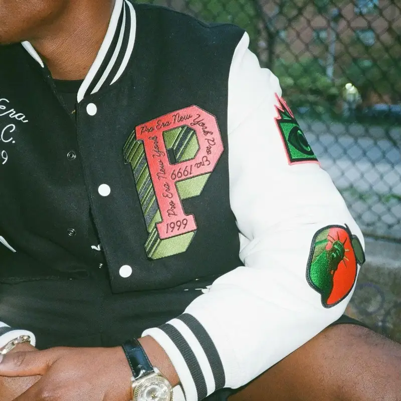 Joey Badass outfit in Pro Era and Nike, 2022