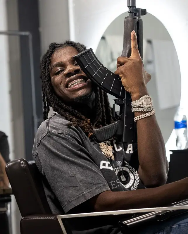 SleazyWorld Go outfit in Balenciaga and Purple Brand, 2022