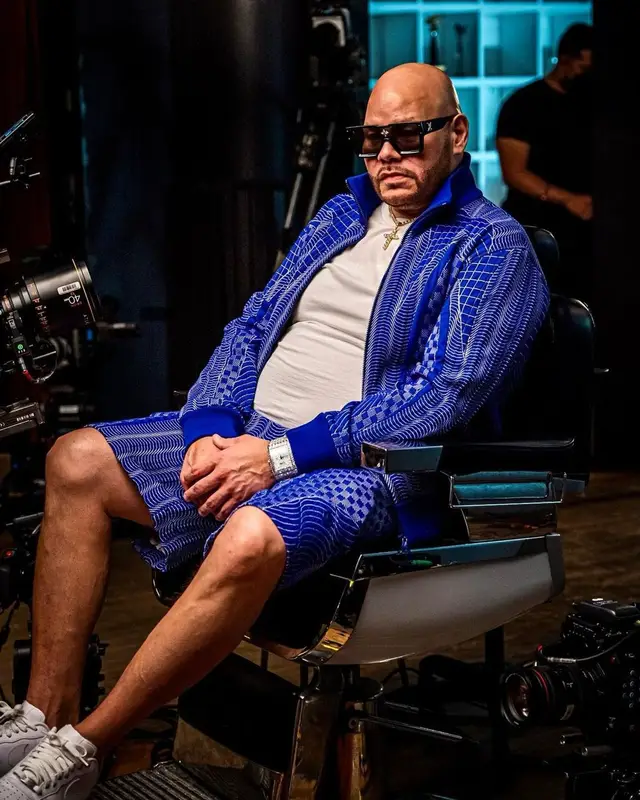 Fat Joe outfit in Nike and Louis Vuitton, 2022